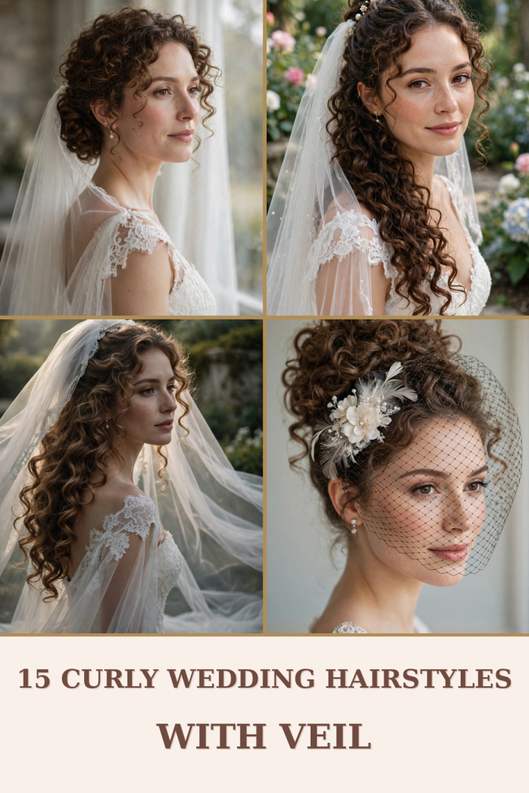 15 Curly Wedding Hairstyles with Veil (2026)
