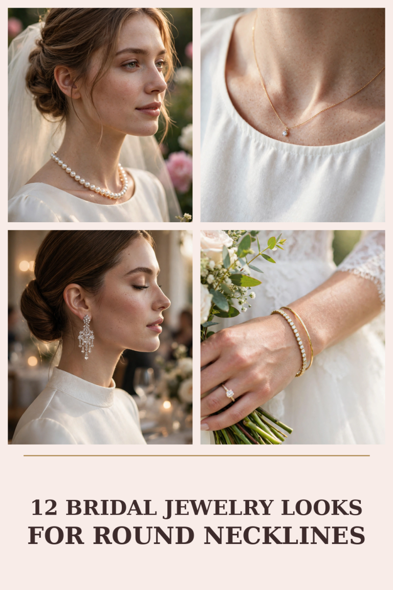 12 Stunning Bridal Jewelry Looks for Round Neckline Dresses (2026)