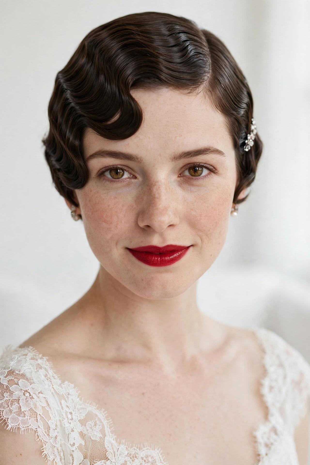 Vintage finger waves for short thin hair