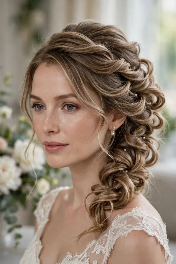 Twisted side updo