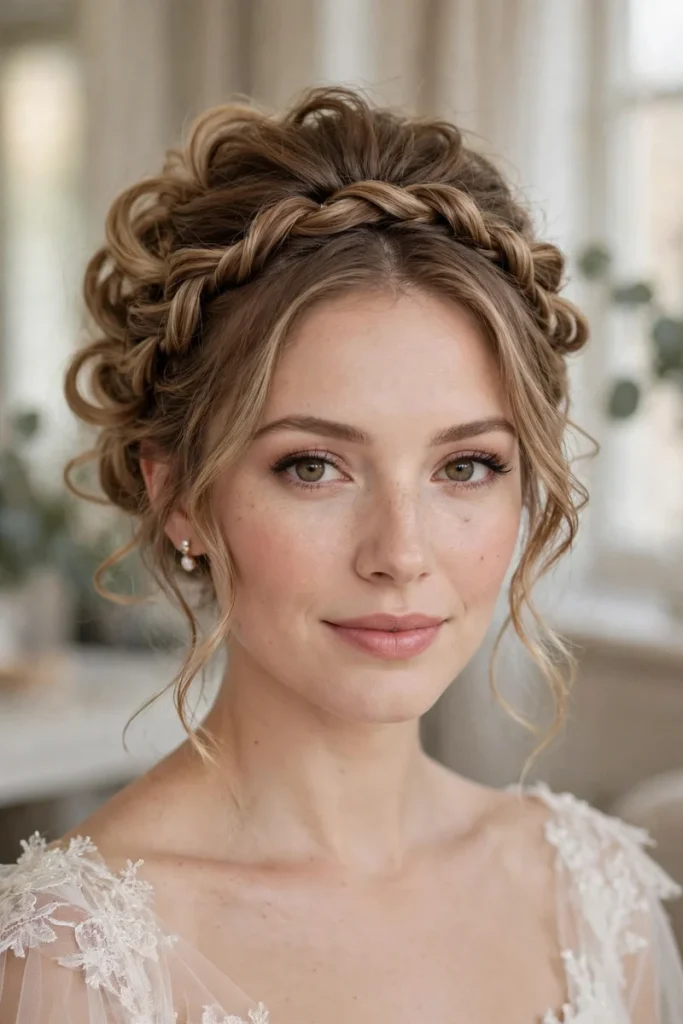 Half-twist crown updo